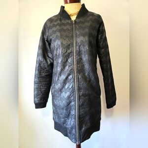 NUMPH ANTHROPOLOGIE Black Quilted Chevron Jacket. Size Small